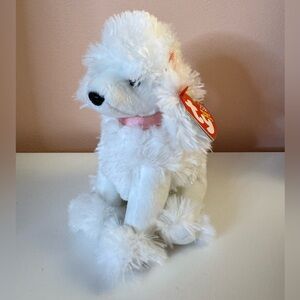 Vintage Beanie Babie L’Amore White Fancy French Poodle Plush NWT
